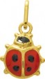 Pendentif Coccinelle Rouge (Or Jaune 9k)