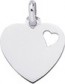 Pendentif Coeur ajouré (Or Blanc)