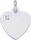 Pendentif coeur et diamant (Or Blanc)