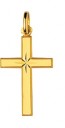 Pendentif Croix Ciselée plaqué or