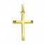 Pendentif Croix Polie Facettée (Or Jaune)