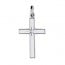 Pendentif Croix centre diamanté (argent)