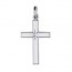 Pendentif Croix centre diamanté (argent)