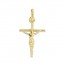 Croix et Christ Fil Rond (Or Jaune)