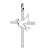 Pendentif Croix et Colombe (Or blanc)