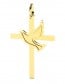 Pendentif Croix et Colombe (Or jaune)