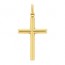 Pendentif Croix Tube Rond (Or Jaune)