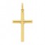 Pendentif Croix Tube Rond (Or Jaune)