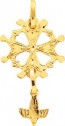 Grand Pendentif Croix Huguenote (Or Jaune)