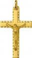 Croix et Christ ourlée (Or Jaune)