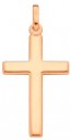 Pendentif Croix Fil Carré Plate (or jaune 9 carats)