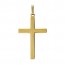 Pendentif Croix Tube Carré (Or Jaune)