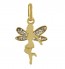 Pendentif Fée pailletée (Or Jaune)