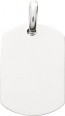 Pendentif grande plaque militaire (argent)