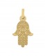 Pendentif Main de Fatma pleine (Or Jaune)