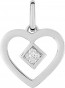 Pendentif mon Diamant en Coeur (Or Blanc)