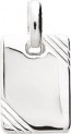 Pendentif plaque rectangulaire travaillée (argent)