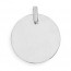 Pendentif Plaque Ronde (Or Blanc)