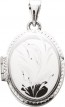 Pendentif porte-photo ovale motif fleural