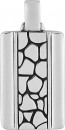 Pendentif rectangle écailles noires (argent)