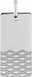 Pendentif rectangle motifs croisés (argent)