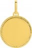 Pendentif Rond bord Perlé (Or Jaune 9K)