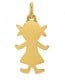 Pendentif silhouette Fille (Or Jaune)