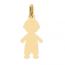 Pendentif silhouette garçon (Or Jaune)