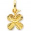 Pendentif trèfle à 4 feuilles (Plaqué or)