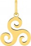 Pendentif Triskel (Plaqué Or)