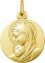 Médaille Vierge à l'Enfant auréolée (Or Jaune 9K)