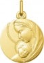 Médaille Vierge à l'Enfant adoration (Or Jaune)