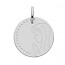 Medaille Jeton vierge en prière (Or Blanc 9k)