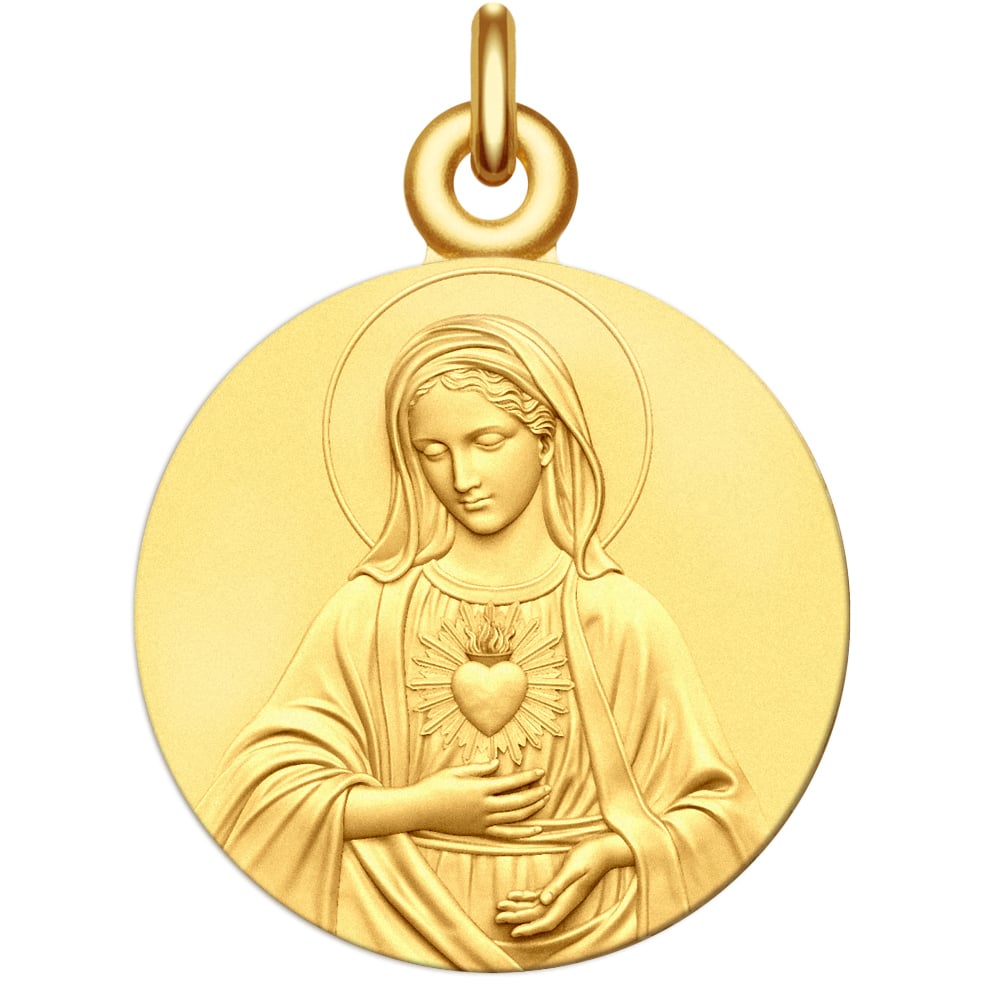 Medaille Vierge Marie En Or Jaune Frappee En France Medaille Vierge Marie En Or Jaune Frappee En France